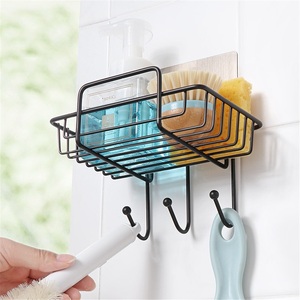 Stainless Steel Punch-Free Modern Suction Cup Wall-Mounted Soap Rack for Bathroom <b>Drain</b> Hook - Product Image 2