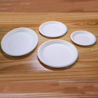 Sac de camping jetable biodégradable en bagasse de canne à sucre, résistant, écologique, sans BPA, résistant à la graisse, compatible micro-ondes, 7 pouces