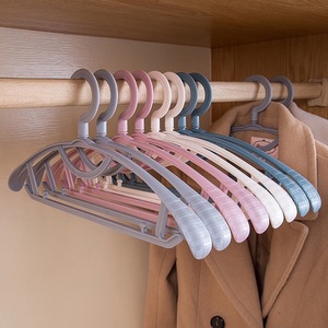 Thickened Plastic Clothes Hangers Wide Shoulder Multi Functional Traceless Hook Type For Clothing Storage Yiwu Origin - Product Image 1