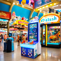 M SKY KA-810 Machine de jeu d'arcade pour enfants à monnayeur, jeu de pêche avec écran LCD 39 pouces, certifiée CE, pour parcs d'attractions intérieurs
