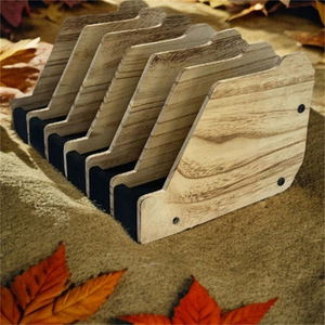 Estante de exhibición de pistolas de madera con 6 ranuras, organizador de pistolas de escritorio, estante de almacenamiento para coleccionistas de aficiones - Product Image 4