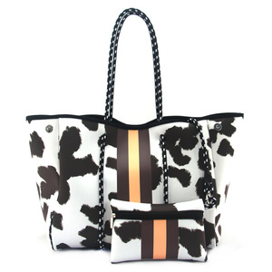 Borsa da Spiaggia Donna Grande Capacità in Neoprene Traforato, Borsa a Mano Casual Estiva per <span class=keywords><strong>Mare</strong></span>, Borsa Tote da Spiaggia in Neoprene di Tendenza - Product Image 4