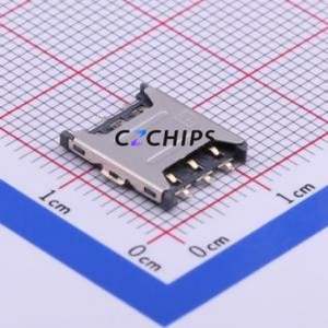 SNO-1304-T SIM Card Connector SMD Connector Plug-In Type Nano SIM Card Card Holder 1.35mm - Product Image 1