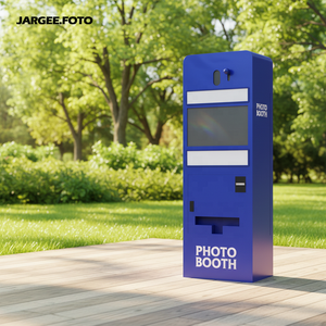 Photomaton vertical compact <span class=keywords><strong>bleu</strong></span> avec imprimante, résolution 2K/4K, écran tactile pour centre commercial, arcade, service <span class=keywords><strong>photo</strong></span> en libre-service - Product Image 2