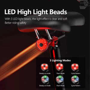 Luz Trasera para Bicicleta de Montaña y Carretera, Carga Tipo-C, Luz Trasera de Advertencia para Ciclismo, Fácil de Instalar, Accesorios para Bicicleta - Product Image 3