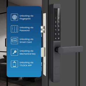 New Design Waterproof Stainless Steel Sliding Gate Digital Fingerprint Aluminum <b>Smart</b> Door <b>Lock</b> Aluminum <b>Smart</b> Door Lo - Product Image 3