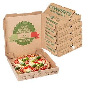 Cajas de Pizza Ecológicas, Recicladas y Biodegradables para Entrega de Alimentos, Impresión Personalizada, Embalaje OEM, Cajas al por Mayor de Fábrica, EE. UU. - Product Image 1
