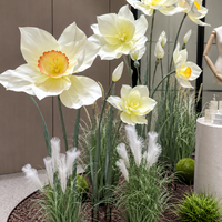 Witte Gele Narcissen Tuininstallatie Reuze Papieren Kunstbloem Bruiloft Evenement Decoratie Commerciële Bloemendisplay