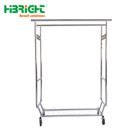 Meuble de magasin en métal, vente au détail, réglable, pliable, 4 voies, présentoir pour vêtements, linge, support pour vêtements