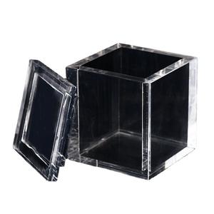 Складной регулируемый прозрачный пластиковый квадратный контейнер для хранения неправильной формы предметов с акриловой крышкой - Product Image 4