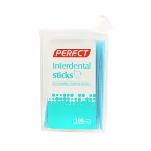 Perct定制个人牙科护理透明100PCS包装盒分配器旅行塑料牙签牙签