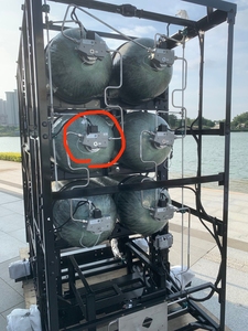 Tanque de Almacenamiento de Hidrógeno de Alta Presión, Contenedor de Gas Oxígeno/Hidrógeno, Botella/Cilindro de Fibra de Carbono, Capacidad de 1090L - Product Image 3