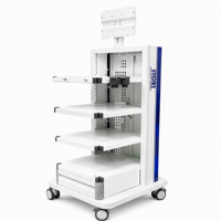 Chariot d'endoscopie médicale avec support d'écran pour système de caméra de laparoscopie