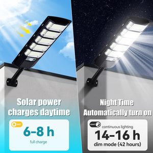 Industrial High Brightness 600W/800W/1000W IP65 Waterproof LED Solar Street Light LiFePO4 <b>Battery</b> Induction Control for Road - Product Image 2