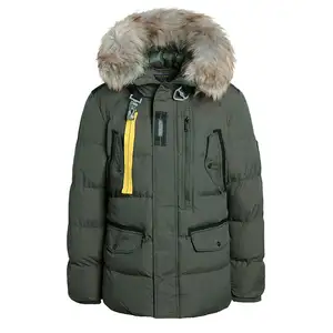 CANADA JACKET MEN Winter Hooded Padded Outer Wear With Fur Lining Jacket Wind Proof Water Resistance Men Outdoor Jacket