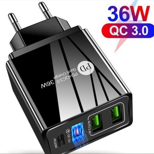 PD 36W ที่ชาร์จเร็วแบบสี่พอร์ตพร้อมพอร์ต USB-A ประเภท C สำหรับอุปกรณ์ที่ชาร์จเร็ว - Product Image 4