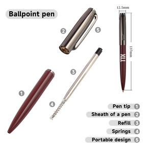 TTX Bút Bi Kim Loại Cán Mờ Mịn Sang Trọng Thanh Lịch Văn Phòng Doanh Nhân Bút Bi Có Tay Cầm Thoải Mái - Product Image 4