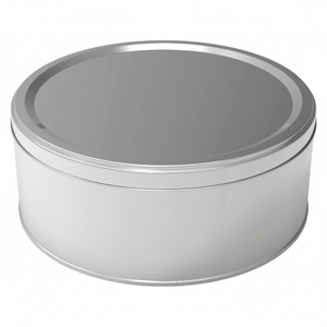Kontensan L941 Cylindrical Metal Tin <b>Box</b> 2 Liter Food Storage Container for Praline Waffle 153x109mm Slip Lid - Product Image 2