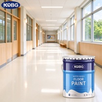 Peinture pour sols en béton à haute adhérence, peinture acrylique pour sols à base d'eau, revêtement de sol coloré en option pour garage, entrepôt, atelier