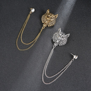 Broches en alliage plaqué or pour hommes, motif animaux de dessin animé, cadeau pour mariage, fiançailles, fête - Product Image 5