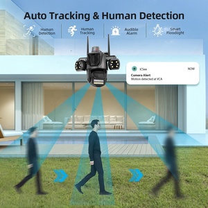 Cámara de Seguridad Inteligente de Triple Lente y Tres Vistas de 3MP, Cámara WIFI de Seguridad PTZ Inalámbrica IP WIFI <span class=keywords><strong>Icsee</strong></span> para Exteriores - Product Image 6