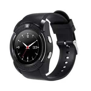 Smart Orologio di sincronizzazione Messaggio chiama push monitoraggio del sonno v8 Motion tracking Smartwatch di sostegno Sim carta di TF Per le donne signore