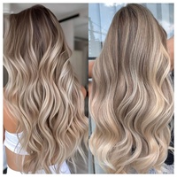 Peluca de Cabello Humano Remy Liso Pre-Arrancado con Encaje Frontal Transparente HD, Densidad 180, Rubio Ceniza, para Boda/Cita/Oficina