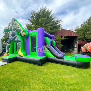 Castillo de salto inflable de PVC de superhéroe Unisex, Castillo de salto portátil con tobogán y soplador para parques de niños, características gigantes - Product Image 4