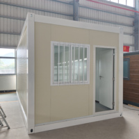 Kit de maison de bureau préfabriquée en acier Boxspace - Design industriel, démontable, emballage plat