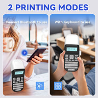 AIMO Nouveautés Machine à Étiqueter avec Clavier Imprimante d'Étiquettes Transfert Thermique Clavier QWERTY pour Usage Industriel
