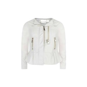 Veste de motard en cuir véritable femme, de qualité supérieure, en peau de mouton, blanc cassé/2023, Beige, vente en gros - Product Image 3