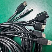 Utech Factory puertos duales USB 2,0 a macho a USB hembra extensión tornillo bloqueo Panel montaje Cable para ordenador