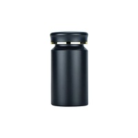 Produits de santé de haute qualité givrés noirs capsule médecine emballage bouteille acrylique plastique bonbons petite pilule