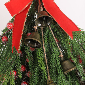Décoration <span class=keywords><strong>de</strong></span> Noël suspendue pour porte et fenêtre, 50 cm, en PE <span class=keywords><strong>artificiel</strong></span>, arbre <span class=keywords><strong>de</strong></span> Noël <span class=keywords><strong>demi</strong></span>-retourné avec cloche américaine, OEM - Product Image 4