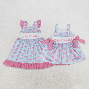 Vêtements pour enfants en gros RTS : Robe d'été à volants et nœuds pour bébés et jeunes filles - Product Image 1