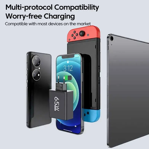 Chất lượng cao chúng tôi EU Anh <span class=keywords><strong>6</strong></span> cổng USB Loại C 65W PD nhanh chóng sạc điện thoại tường Sạc adapter cho <span class=keywords><strong>Iphone</strong></span> cho Samsung - Product Image 3