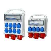 Boîtier de distribution industriel OEM/ODM en ABS, 16A 220V, 12 prises multiples étanches, IP67/IP44, équipement électrique