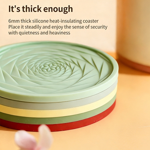 Tapis isolant thermique en silicone de qualité alimentaire en gros, en stock et très demandé. Motifs décoratifs sur la surface du dessous de verre de bureau - Product Image 3