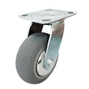 Silencioso 4/5/6/8-Inch Heavy-Duty pequeno carrinho de borracha giratória rodas do leito Trailer rodízios com embalagem da caixa TPR - Product Image 1