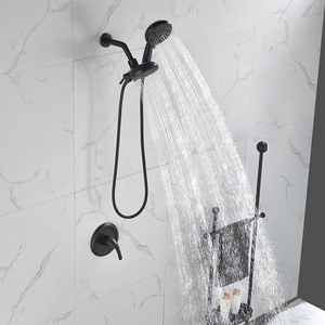 Hongdec Modern Minimalist Concealed <strong>Shower</strong> Head Dual <strong>Control</strong> Both Hot Cold Water Seven Adjustable Functions Rain Ceramic Valve - Product Image 1