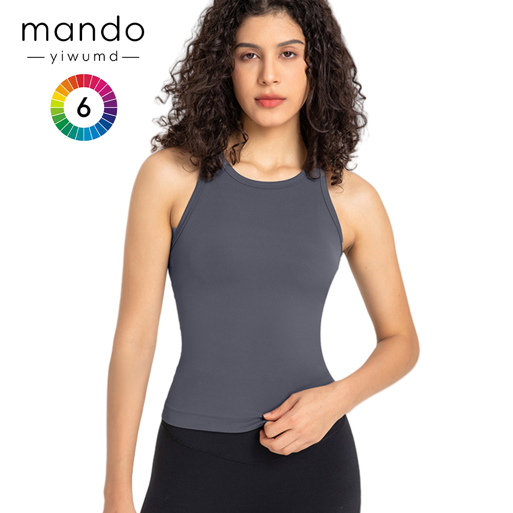 Mando High Quality Women's Cool Breathable Cropped Fitness Sleeveless Yoga Tops Woman Tank Top Custom Logo
