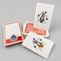 Cartas de Juego de Papel Jumbo Premium, Baraja Extra Grande, Profesional, 310 g/m², Núcleo Negro, Textura de Lino, Esquinas Redondeadas, Familiares