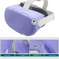 Untuk Oculus Quest 2 Aksesori Penutup Headset Silikon Penutup Pegangan Pengendali Kursi Penutup Antiselip Kedap Air
