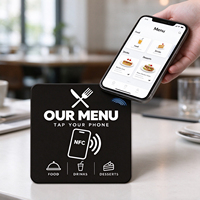 Autocollant de menu NFC personnalisé 100 mm 213, étanche, pour restaurants, cartes PVC NFC