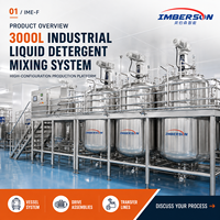 Homogénéisateur industriel 3000L pour la fabrication de détergent liquide et de shampoing, pompe à moteur AC, matériau SUS316, production à grande échelle