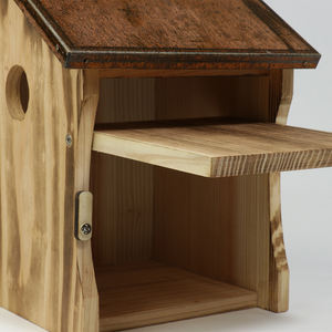 Ahşap kuş evleri dışında ispinoz Finch kardinaller için kutup ahşap kuş evi ile asılı gümrükleme bahçe ülke evler - Product Image 3