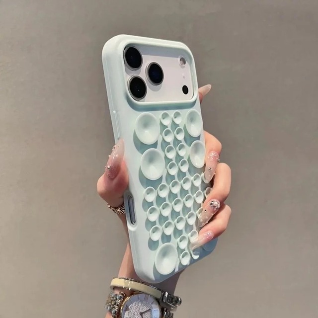 Full Screen Suction Cup Soft Silicone Phone Case For iPhone 17 16 15 14 Pro Max 13 Candy Color Glossy Back Cover With Clear Box