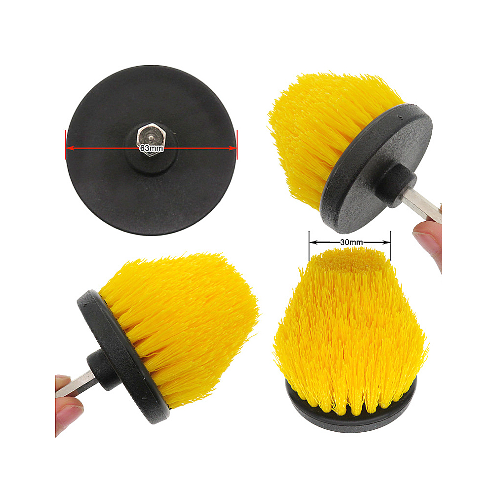 Electric 2.5 Inch Tapered Drill Cleaning Brush PP Material