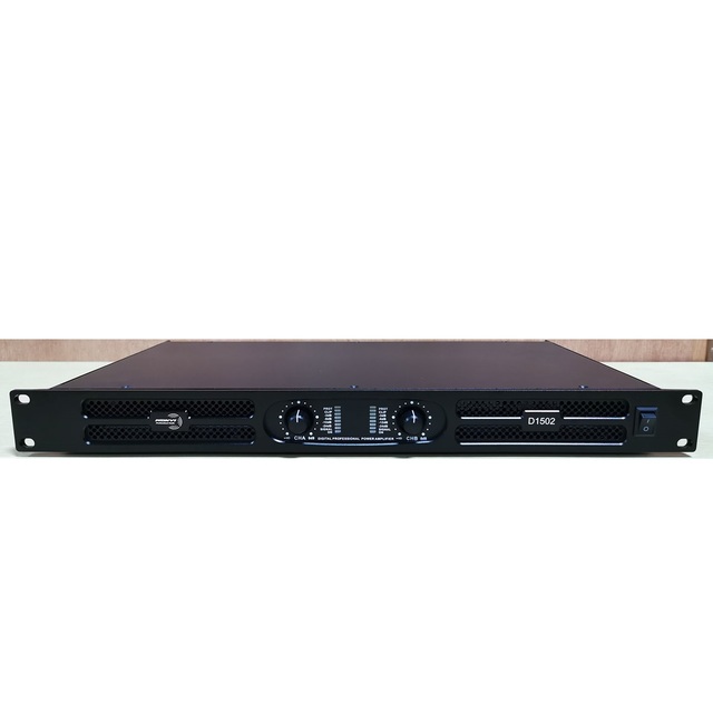 D1502 Pro Audio Class d Digital 1u Dsp 2 Channel 3000 Watt Amplifier High Power