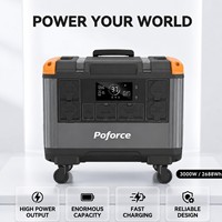 Générateur Solaire Portable 3000W 2688Wh LiFePO4 Compatible Voiture OEM, Charge Rapide 2.5H, pour Usage Hors Réseau, Maison et Camping-Car